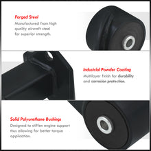 Load image into Gallery viewer, Honda Civic 1988-1991 / CRX 1988-1991 D to B Series Conversion Engine Motor Mount Black with Black Polyurethane Bushings (B-Series with Cable Transmission Only)
