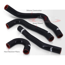 Load image into Gallery viewer, Mitsubishi Lancer EVO X 2008-2015 Silicone Radiator Hoses Black