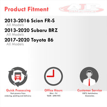 Load image into Gallery viewer, Toyota 86 2013-2021 / Scion FRS 2013-2016 / Subaru BRZ 2013-2021 Silicone Radiator Hoses Black
