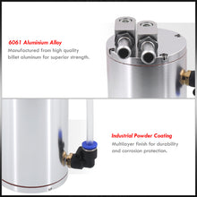 Load image into Gallery viewer, Universal 350ML Cylinder Oil Catch Can Tank 6.25"x3.25"x3.25" Chrome