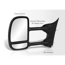 Load image into Gallery viewer, Ford F250 F350 F450 F550 1999-2016 / Excursion 2001-2005 Telescopic Extendable Manual Towing Mirrors Black
