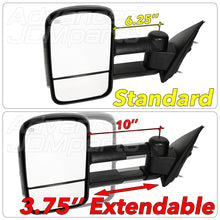 Load image into Gallery viewer, Chevrolet Silverado 2014-2019 / GMC Sierra 2014-2019 Telescopic Extendable LED Signal Heated Power Towing Mirrors Black