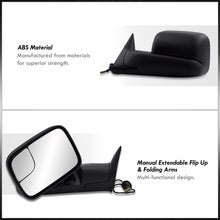 Load image into Gallery viewer, Dodge Ram 1500 2500 3500 1994-1997 Extended Flip Up Power Towing Mirrors Black