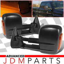 Load image into Gallery viewer, Chevrolet Silverado 2003-2007 / GMC Sierra 2003-2007 Telescopic Extendable LED Signal Heated Power Towing Mirrors Black