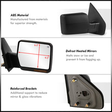 Load image into Gallery viewer, Ford F150 2004-2014 LED Signal Heated Power Towing Mirrors Black
