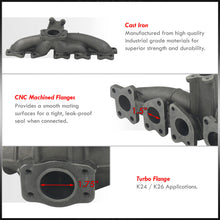 Load image into Gallery viewer, Audi S2 B4 1990-1996 / S4 C4 1991-1994 / 200 1989-1991 / RS2 1994-1995 2.2L 20V Turbocharged Cast Iron Turbo Manifold