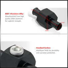 Load image into Gallery viewer, Universal Fuel Nitrous Pressure 3/8" Hose 1/8" NPT Adapter Black