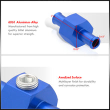 Load image into Gallery viewer, Universal Fuel Nitrous Pressure 3/8" Hose 1/8" NPT Adapter Blue