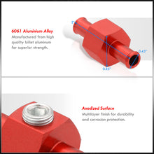 Load image into Gallery viewer, Universal Fuel Nitrous Pressure 3/8" Hose 1/8" NPT Adapter Red