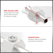 Load image into Gallery viewer, Universal Fuel Nitrous Pressure 3/8" Hose 1/8" NPT Adapter Silver