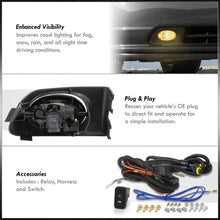 Load image into Gallery viewer, Honda Civic 2DR/4DR 2001-2003 Front Fog Lights Yellow Len (Includes Switch & Wiring Harness)