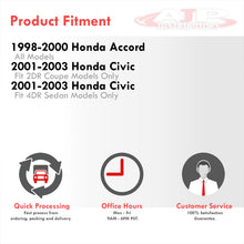 Load image into Gallery viewer, Honda Civic 2DR/4DR 2001-2003 Front Fog Lights Clear Len (Includes Switch & Wiring Harness)