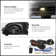 Load image into Gallery viewer, Honda Civic 2DR/4DR 2001-2003 Front Fog Lights Clear Len (Includes Switch & Wiring Harness)