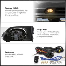 Load image into Gallery viewer, Honda Civic 2DR/4DR 2001-2003 Front Fog Lights Smoked Len (Includes Switch & Wiring Harness)