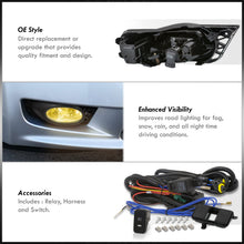 Load image into Gallery viewer, Honda Civic 4DR 2009-2011 Front Fog Lights Yellow Len (Includes Switch & Wiring Harness)