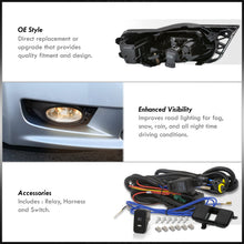 Load image into Gallery viewer, Honda Civic 4DR 2009-2011 Front Fog Lights Clear Len (Includes Switch & Wiring Harness)