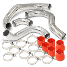 Load image into Gallery viewer, Nissan 240SX S13 1989-1994 CA18DET Bolt-On Aluminum Polished Piping Kit + Red Couplers