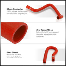 Load image into Gallery viewer, Honda Civic 1992-2000 B-Series B16A B18C Silicone Radiator & Heater Hoses Set Red