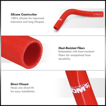 Load image into Gallery viewer, Acura Integra 1990-2001 / Honda Civic 1992-2000 / CRX 1988-1991 / Del Sol 1993-1997 B-Series B16 B18 Silicone Radiator Hoses Red