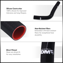 Load image into Gallery viewer, Acura Integra 1990-2001 / Honda Civic 1992-2000 / CRX 1988-1991 / Del Sol 1993-1997 B-Series B16 B18 Silicone Radiator Hoses Black