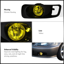 Load image into Gallery viewer, Honda Civic 1999-2000 Front Fog Lights Yellow Len (Includes Switch & Wiring Harness)