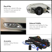 Load image into Gallery viewer, Toyota Camry 2002-2004 / Corolla 2005-2008 Front Fog Lights Clear Len (Includes Switch & Wiring Harness)