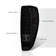 Load image into Gallery viewer, Chevrolet Colorado 2004-2012 LED Tail Lights Chrome Housing Smoke Len