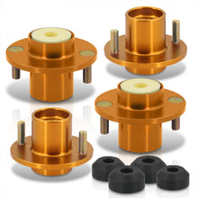 Load image into Gallery viewer, Acura Integra 1990-2001 / Honda Civic 1988-2000 / CRX 1988-1991 / Del Sol 1993-1997 Coilover Top Hats Gold (Left & Right)