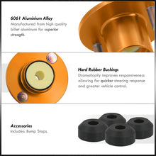 Load image into Gallery viewer, Acura Integra 1990-2001 / Honda Civic 1988-2000 / CRX 1988-1991 / Del Sol 1993-1997 Coilover Top Hats Gold (Left & Right)