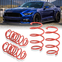 Load image into Gallery viewer, Ford Mustang 2015-2021 Lowering Springs Red (Front ~1.0&quot; / Rear ~1.0&quot;)
