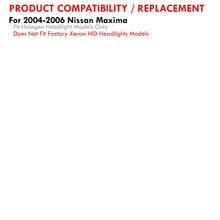 Load image into Gallery viewer, Nissan Maxima 2004-2006 Factory Style Projector Headlights Black Housing Clear Len Amber Reflector (Halogen Models Only)