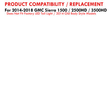 Load image into Gallery viewer, GMC Sierra 1500 2500HD 3500HD 2014-2018 LED Bar Tail Lights Black Housing Smoke Len White Tube (Excluding OEM LED & Dually Models)