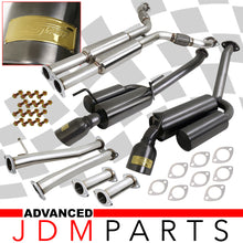 Load image into Gallery viewer, Infiniti G35 Coupe 2003-2007 / Nissan 350Z 2003-2009 Hi-Power Style Dual Tip Stainless Steel Catback Exhaust System Gunmetal (Piping: 2.25" / 58mm | Tip: 4.5")