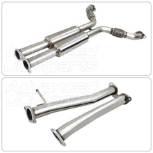 Load image into Gallery viewer, Infiniti G35 Coupe 2003-2007 / Nissan 350Z 2003-2009 Hi-Power Style Dual Tip Stainless Steel Catback Exhaust System Gunmetal (Piping: 2.25" / 58mm | Tip: 4.5")