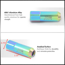 Load image into Gallery viewer, JDM Sport Universal 12 x 1.50 Extended Locking Lug Nuts Neo Chrome (20 Pieces) - 4 Pieces Locking Type Lug + Key