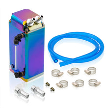 Load image into Gallery viewer, Universal 600ML Rectangular Oil Catch Can Tank 7"x3"x2.5" Neo Chrome