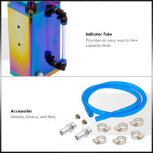 Load image into Gallery viewer, Universal 600ML Rectangular Oil Catch Can Tank 7"x3"x2.5" Neo Chrome