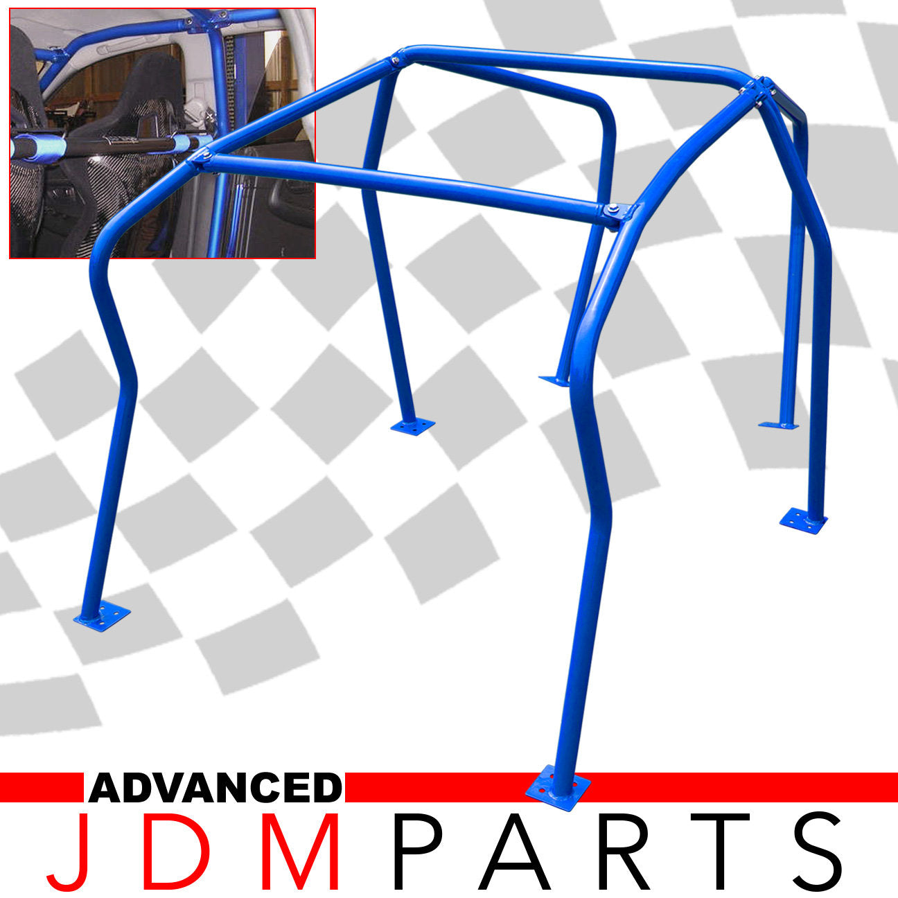 Ajp Distributors VW Golf GTI MK4 1999 2005 6 Point Roll Cage Bar Blue