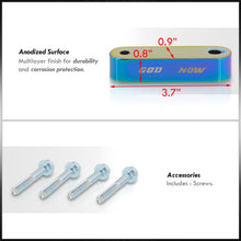 Load image into Gallery viewer, Acura Honda 22mm Aluminum Hood Riser Spacer Neo Chrome