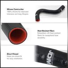 Load image into Gallery viewer, Honda Prelude H22A 1997-2001 Silicone Radiator Hoses Black