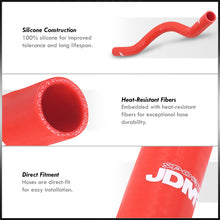 Load image into Gallery viewer, Mitsubishi Eclipse 1G 1990-1994 Manual Transmission Silicone Radiator Hoses Red