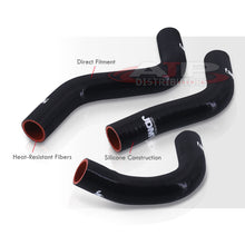 Load image into Gallery viewer, Mazda Miata MX5 1.6L 1989-1993 Silicone Radiator Hoses Black