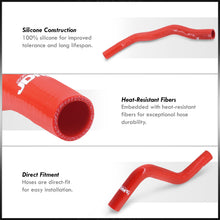 Load image into Gallery viewer, Mitsubishi Eclipse 2G 4G63T 1995-1999 Silicone Radiator Hoses Red