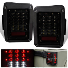 Load image into Gallery viewer, Jeep Wrangler JK 2007-2018 LED Tail Lights Chrome Housing Smoke Len