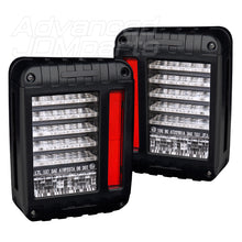 Load image into Gallery viewer, Jeep Wrangler JK 2007-2018 LED Tail Lights Black Housing Clear Len
