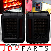 Load image into Gallery viewer, Jeep Wrangler JK 2007-2018 LED Tail Lights Chrome Housing Smoke Len