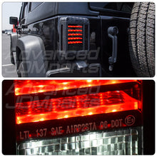 Load image into Gallery viewer, Jeep Wrangler JK 2007-2018 LED Tail Lights Chrome Housing Smoke Len