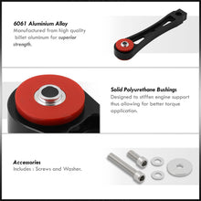 Load image into Gallery viewer, Volkswagen Golf 2006-2009 / Jetta 2.5L 2006-2010 MK5 Pendulum Dog Bone Engine Motor Mount Black with Red Polyurethane Bushing