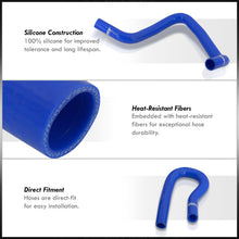 Load image into Gallery viewer, Honda Civic 1992-2000 B-Series B16A B18C Silicone Radiator & Heater Hoses Set Blue