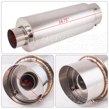 Load image into Gallery viewer, Universal 2.5" Inlet / 4" Slant Tip Fireball Style Stainless Steel Exhaust Muffler Chrome